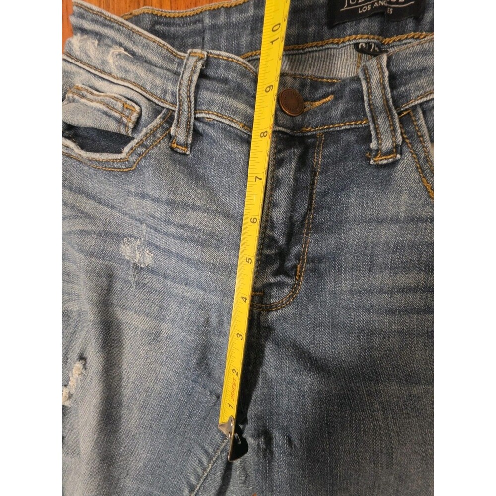 Judy Blue Angie Mid Rise Distressed Skinny Jeans Womens 9 29 Blue Denim 28x25 - Picture 5 of 11